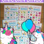 Unicorn Bingo Party Printable   Instant Download