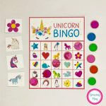 Unicorn Bingo Party Printable   Instant Download