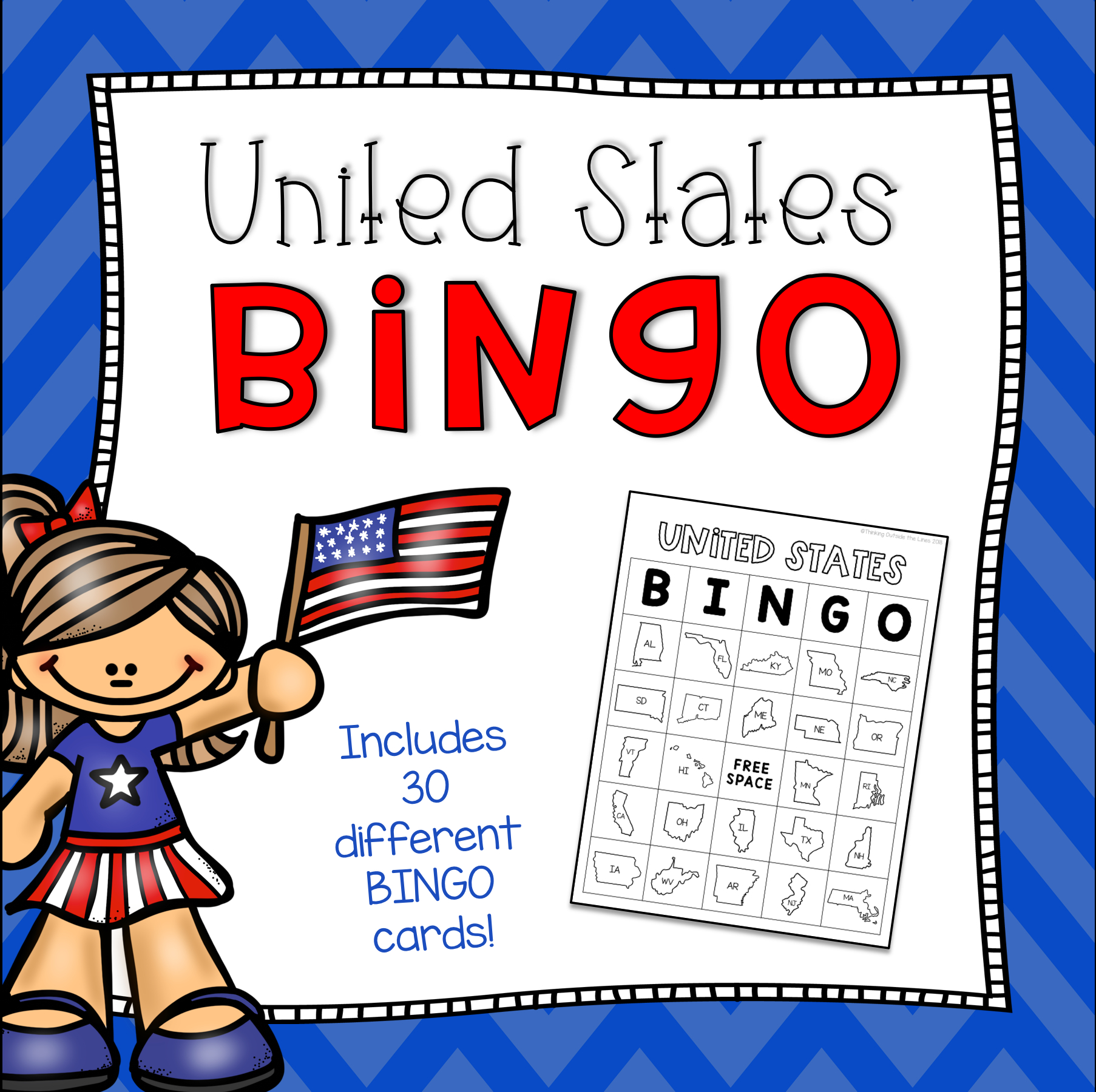 United States Bingo | Bingo, States, Capitals, Bingo Cards