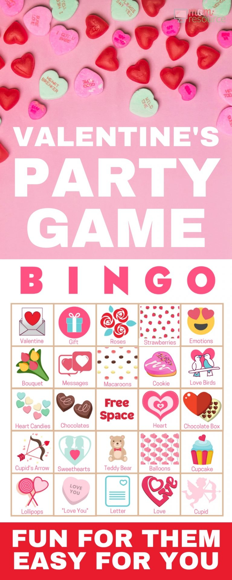 Valentine&amp;#039;s Day Bingo Cards - Easy To Play, Modern &amp;amp; Fun