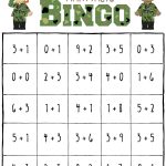 Veterans Day Math Facts Bingo Game Center Activity | Math