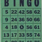 Vintage Bingo Card   Green And Blackassemblager On Etsy