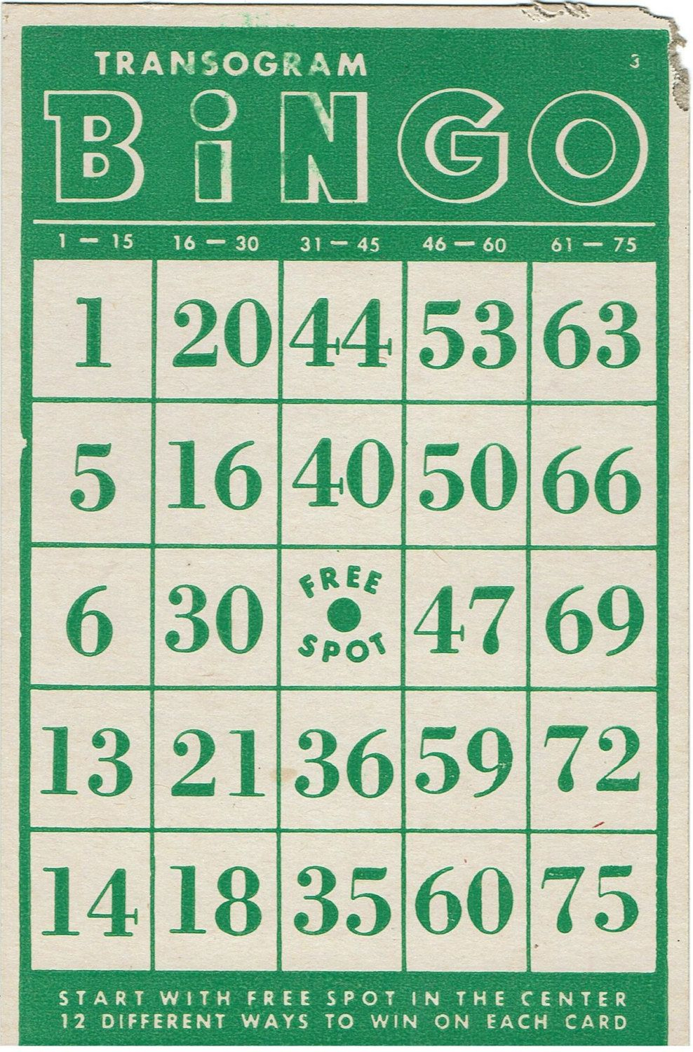 Vintage Bingo Cards Printable - Printable Bingo Cards