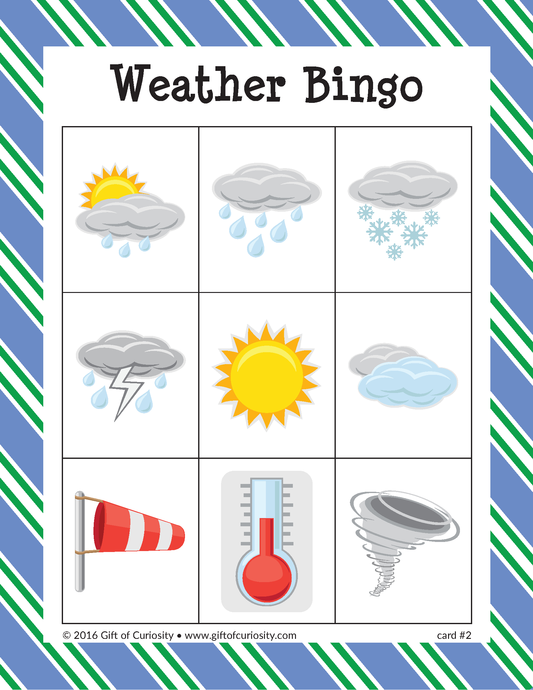 Weather Bingo | Bingo, Weather Vocabulary, Weather Kindergarten