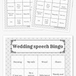 Wedding Speech Bingo | Free Printable Bingo Cards, Bingo