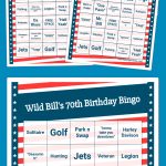 Wild Bill's 70Th Birthday Bingo | Bingo Card Generator, Free