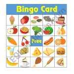 10 Food Bingo Cards   Esl Worksheetruaman
