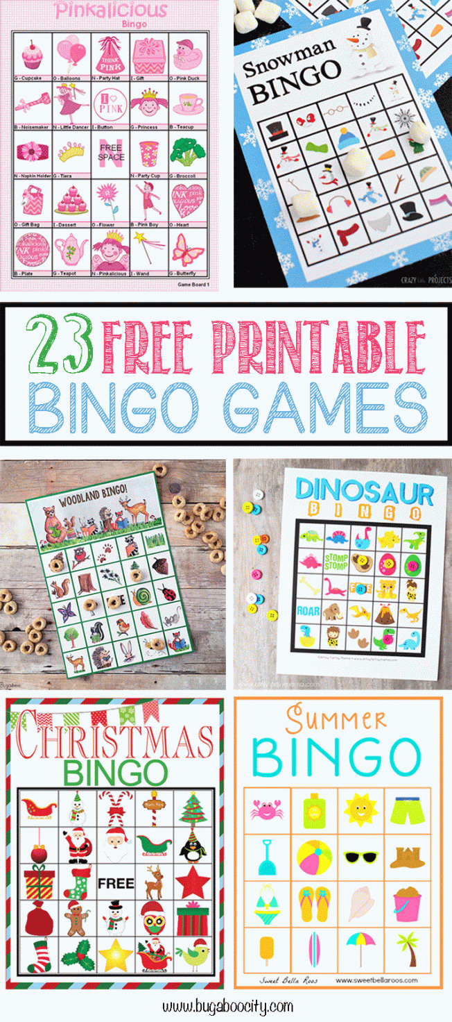 23 Free Printable Bingo Games | Free Games For Kids