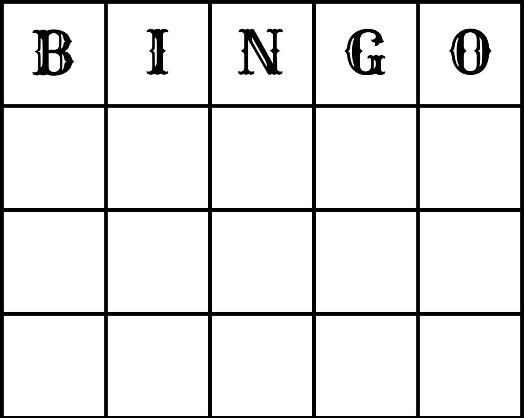 25 Amusing Blank Bingo Cards For All | Kittybabylove