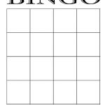 4X4 Blank Bingo Card Template (With Images) | Bingo