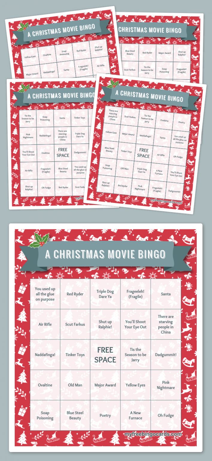 A Christmas Movie Bingo Printable Christmas Bingo Cards Printable 