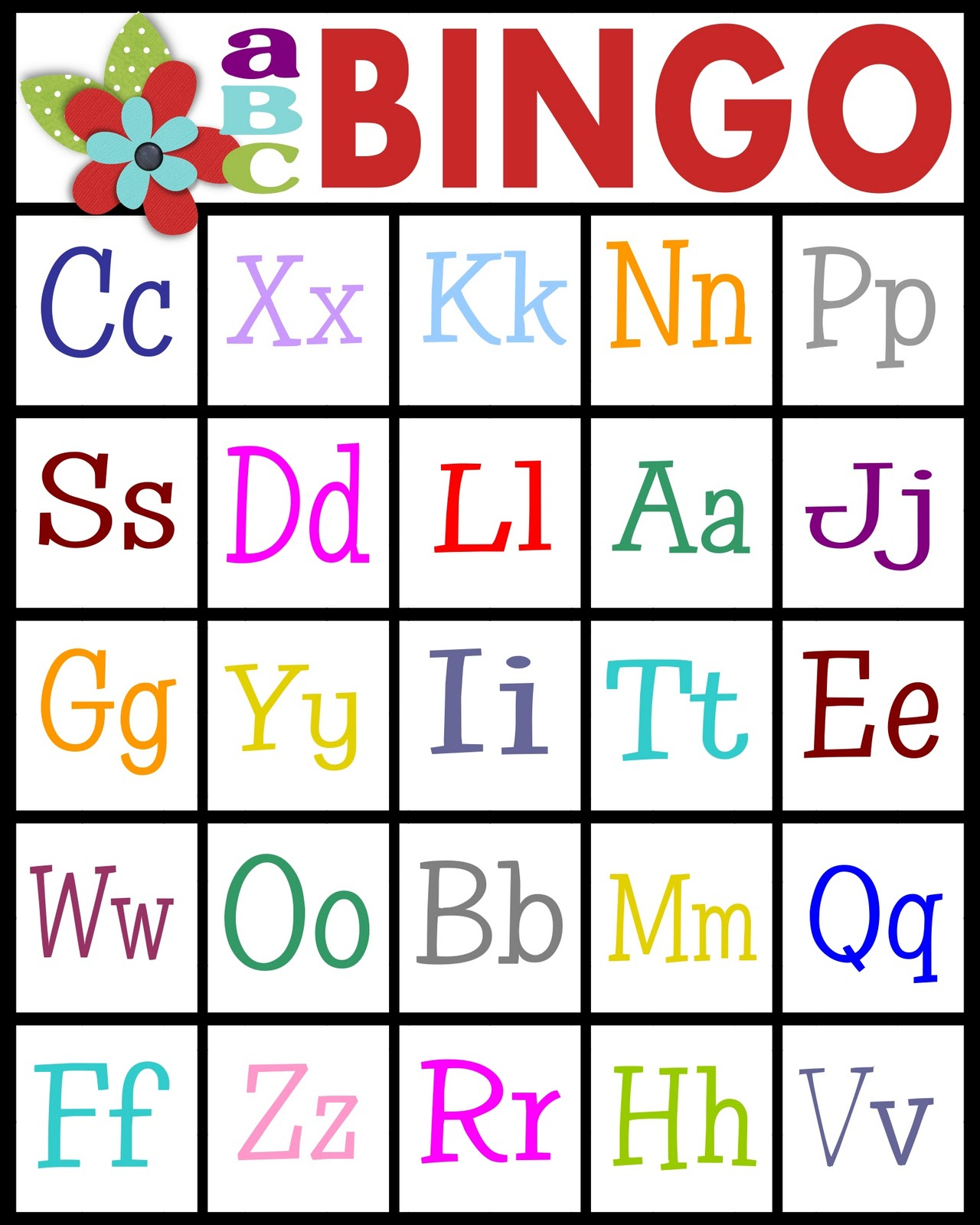 Abc&amp;#039;s Bingo- Free Printable! - Sassy Sanctuary