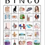 An Illustrated Trip Through France   Printable Travel Bingo