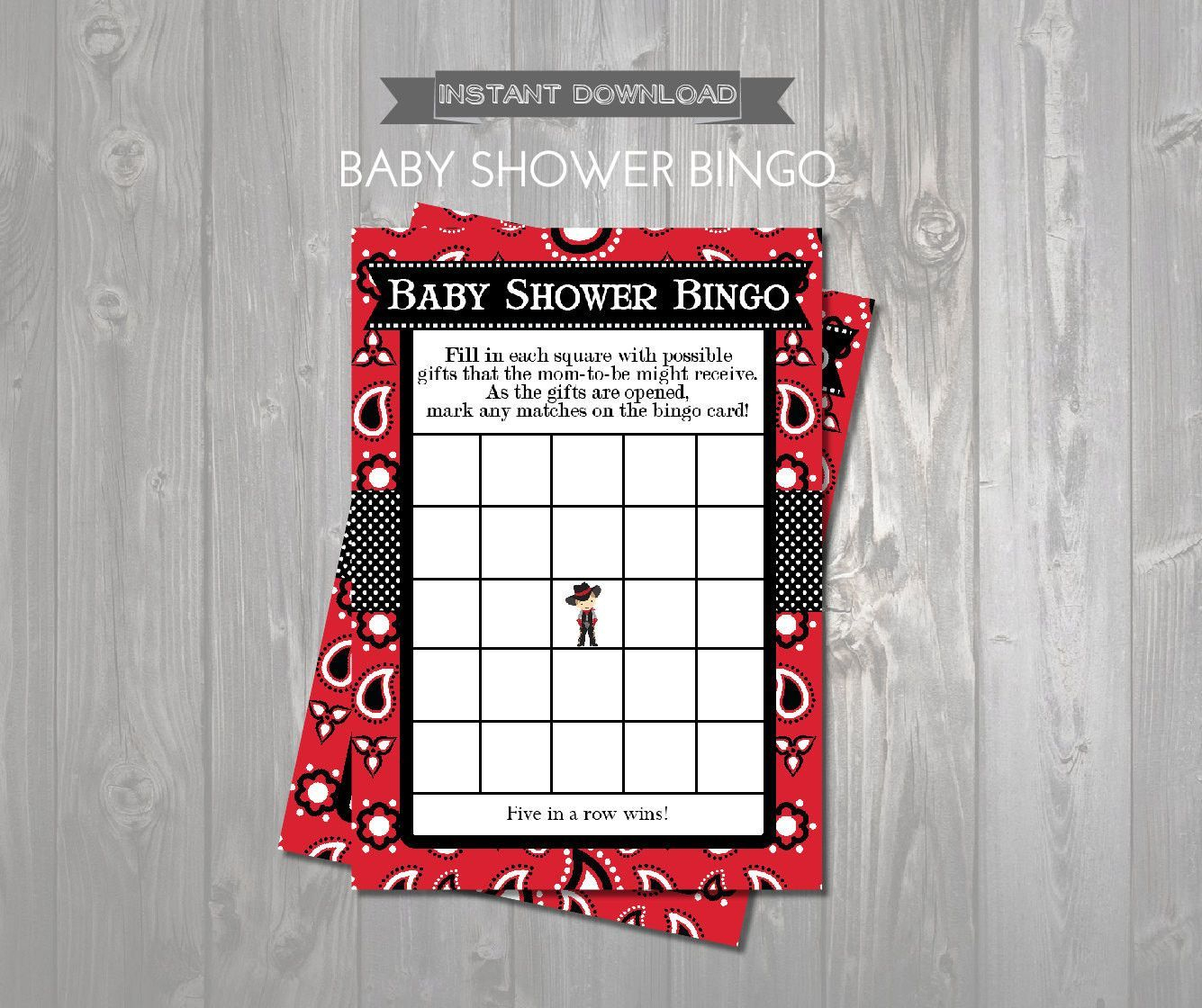 Free Printable Baby Shower Bingo Game Cards