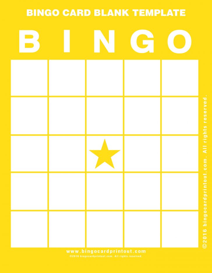 Empty Bingo Card Printable