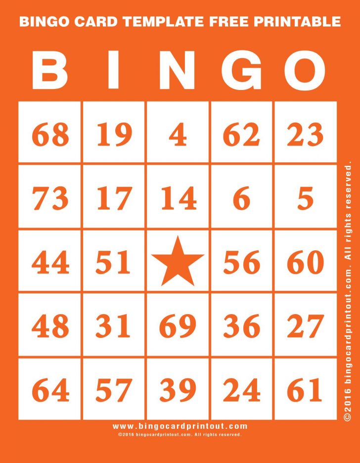 Free Printable Standard Bingo Cards