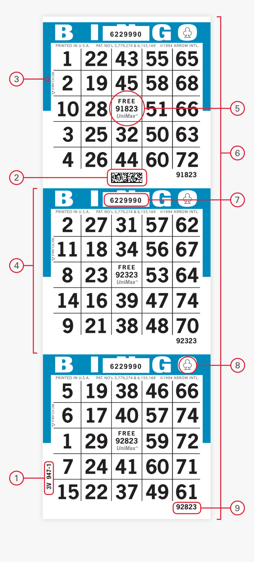 Free Printable Bingo Cards 1 75 PDF | Printable Bingo Cards