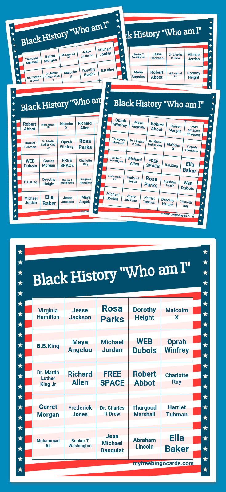 Black History &amp;quot;who Am I&amp;quot; Bingo | Bingo Card Generator, Free