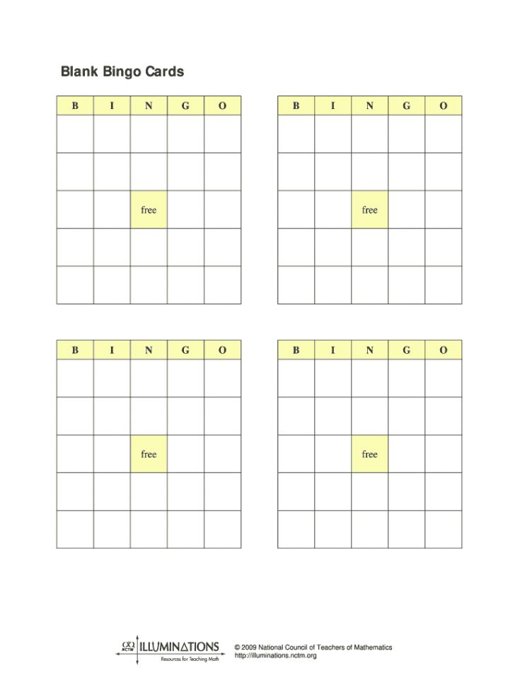 Free Printable Bingo Cards Blank Editable