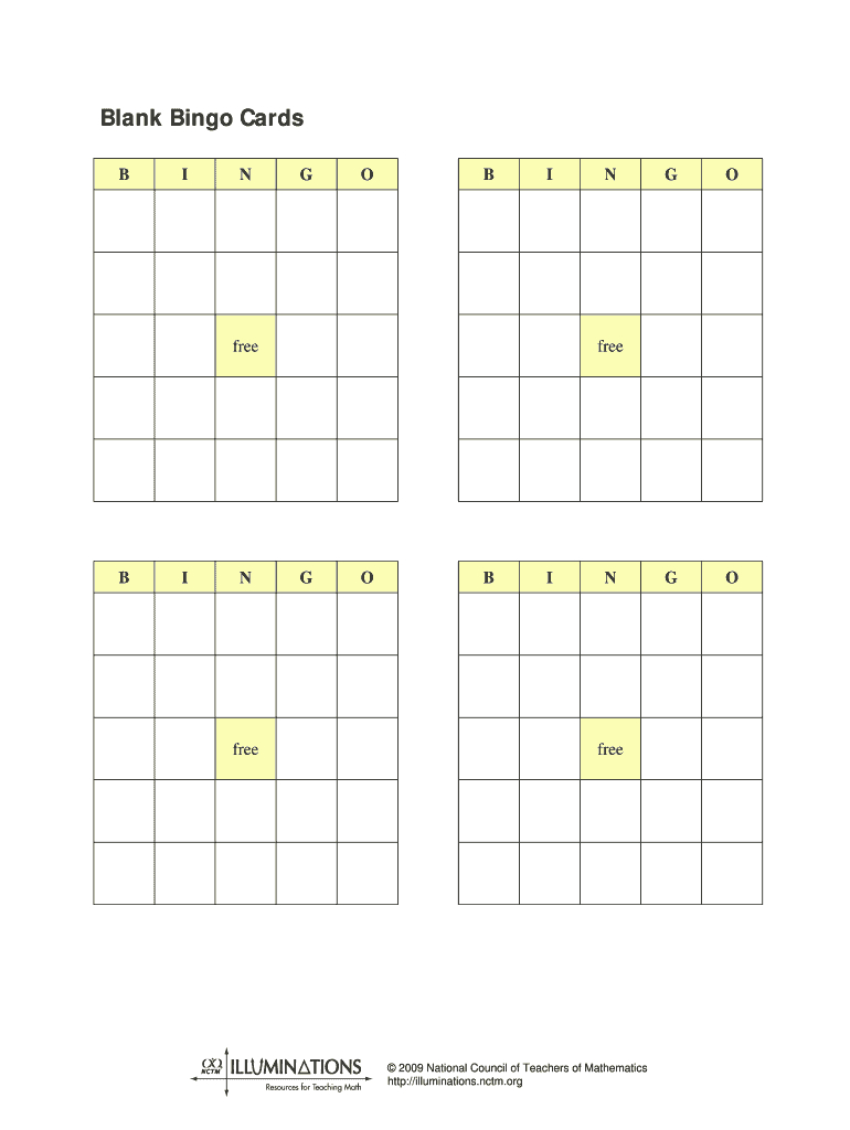 Blank Bingo Cards Printable - Fill Online, Printable