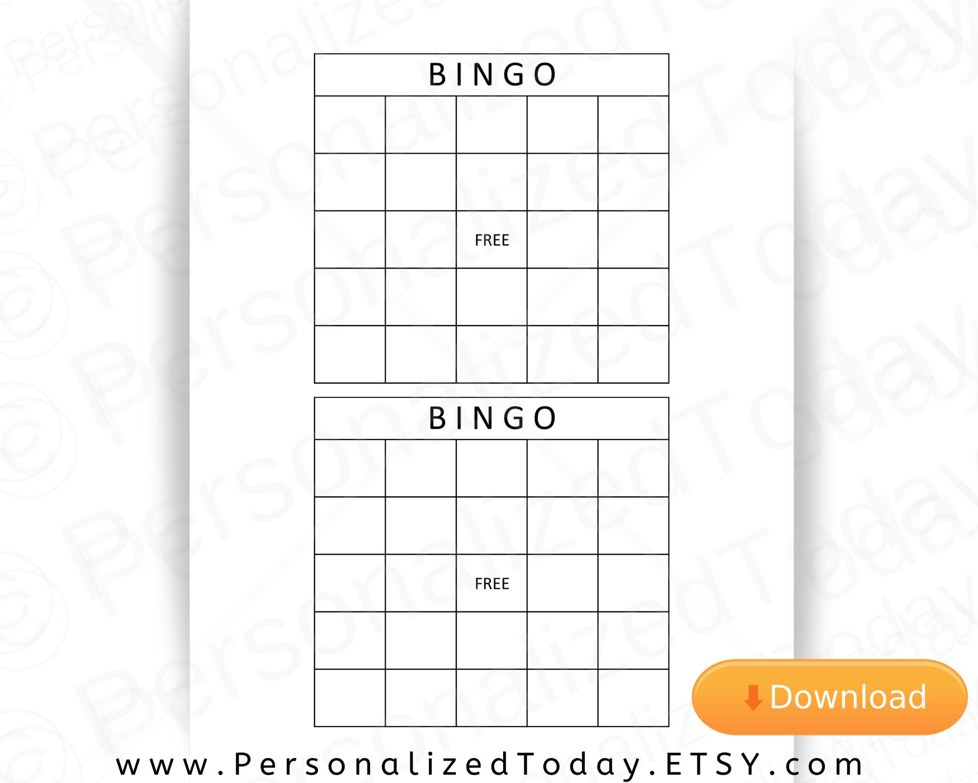 Blank Printable Bingo Board Calling Cards Download For Make