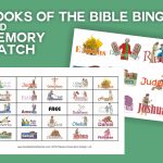 Books Of The Bible Bingo 48 Printable Cards & Memory Match