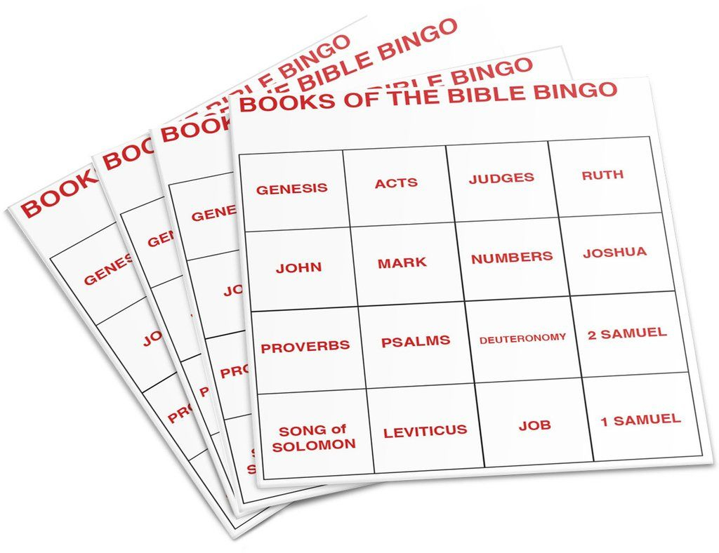 Printable Books Of The Bible Bingo Cards Printable Bingo Cards