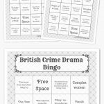 British Crime Drama Bingo | Free Printable Bingo Cards