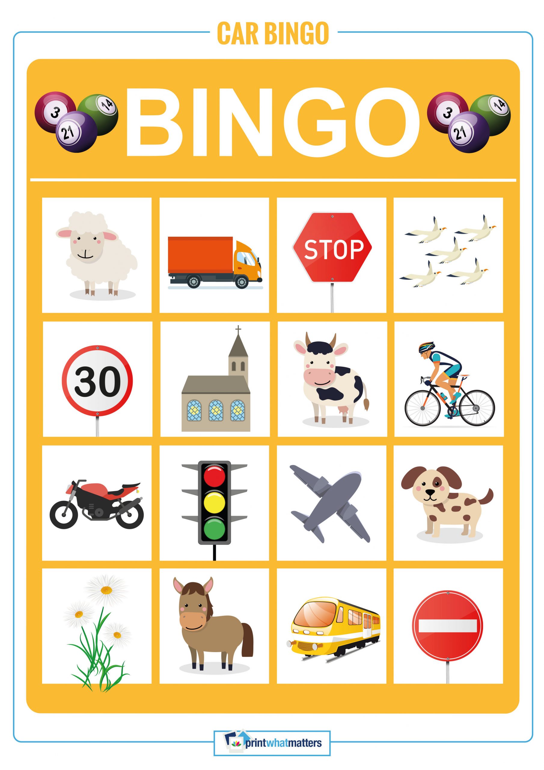 Car Bingo - Print What Matters