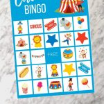 Circus Birthday Party Bingo Cards, Clown Birthday Party Game