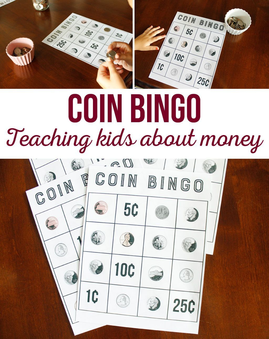 Coin Bingo Free Printable | Money Games For Kids, Learning