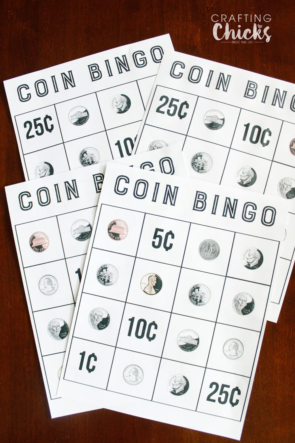 Coin Bingo Free Printable | Money Games For Kids, Money