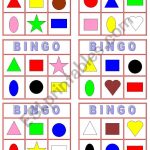 Color And Shape Bingo   Esl Worksheetmiss Yarith