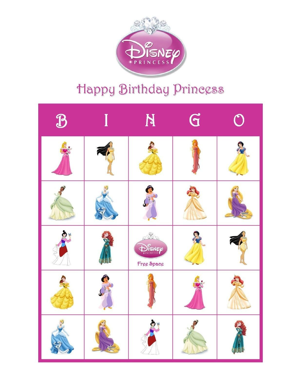 Details About Disney Princess Personalized Birthday Party