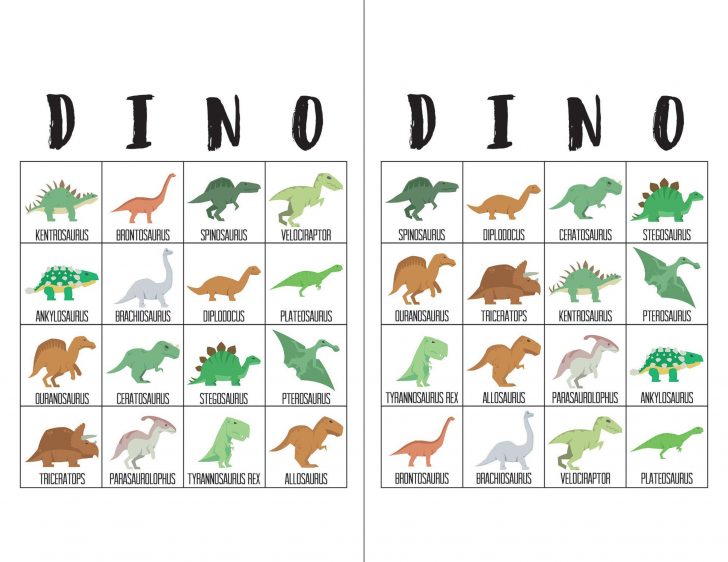 Printable Dinosaur Bingo Cards