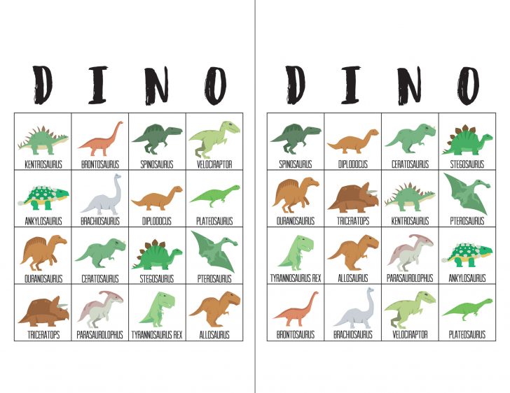 Free Printable Dinosaur Bingo Cards