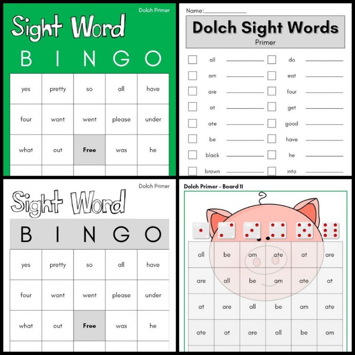 Dolch Bingo Cards Printable