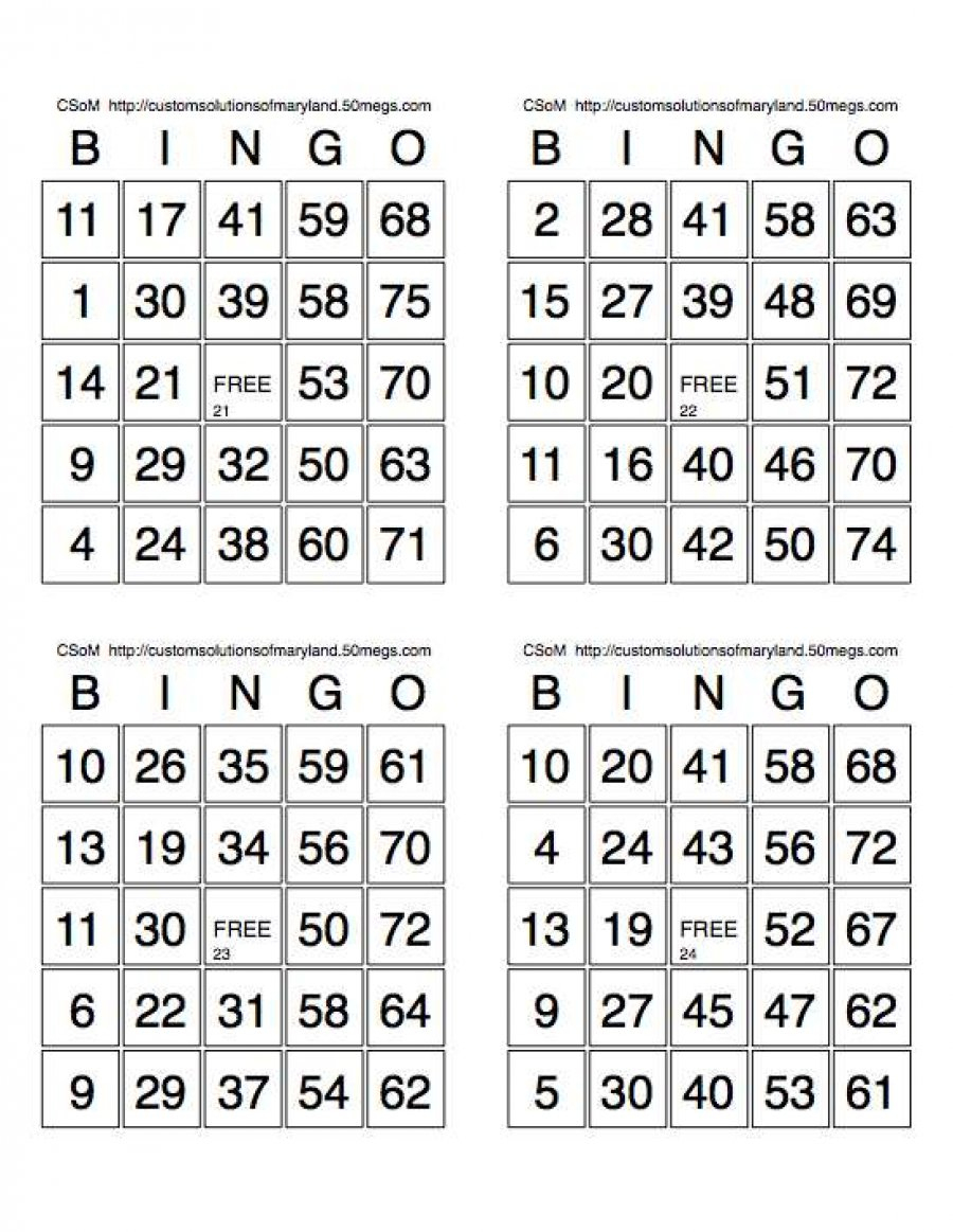 bingo caller card printable