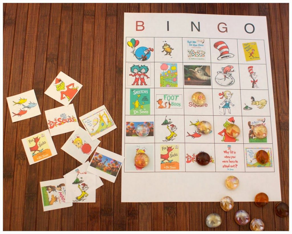 Dr Seuss Bingo Game Free Printable Includes Ten Game Boards