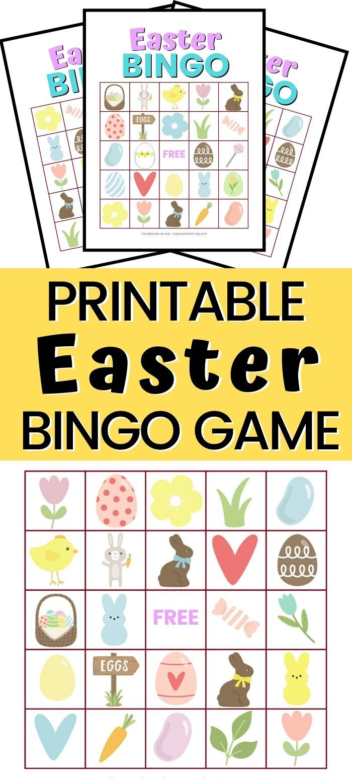 Easter Bingo Free Printable With 10 Different Bingo Cards