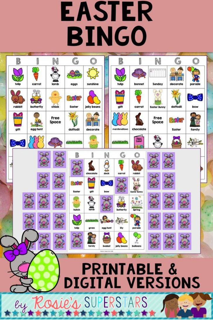 Printable Easter Bingo Game Cards Teachers Pay Teachers