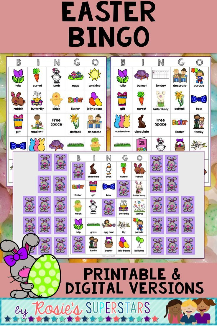 Easter Bingo Printable And Digital Versions | Easter Bingo