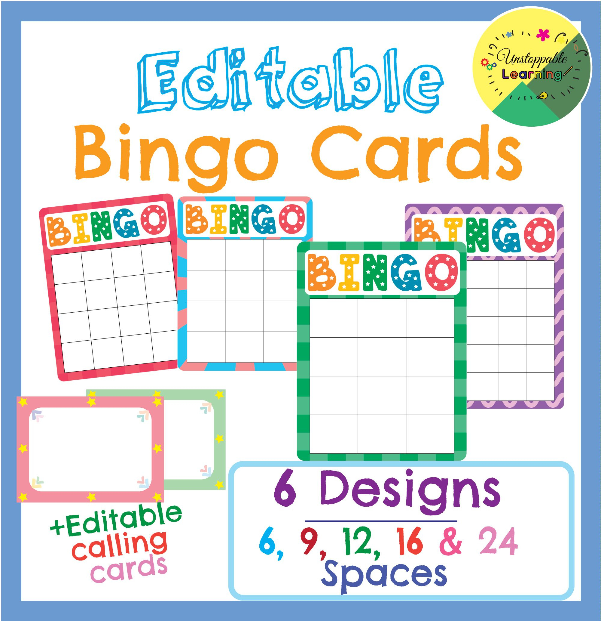 Editable Bingo Cards | Bingo Cards, Bingo Template, Bingo