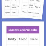 Elements And Principles Bingo | Art Elements And Principles