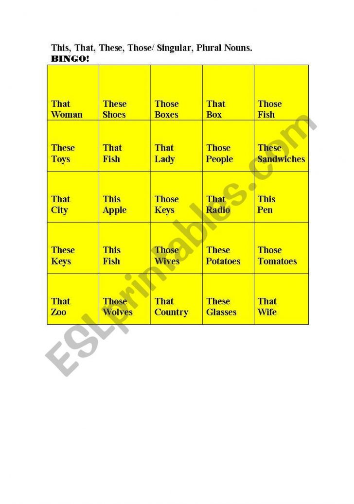 English Worksheets This That These Those Plural Printable Bingo english-worksheets-this-that-these-those-plural-printable-bingo