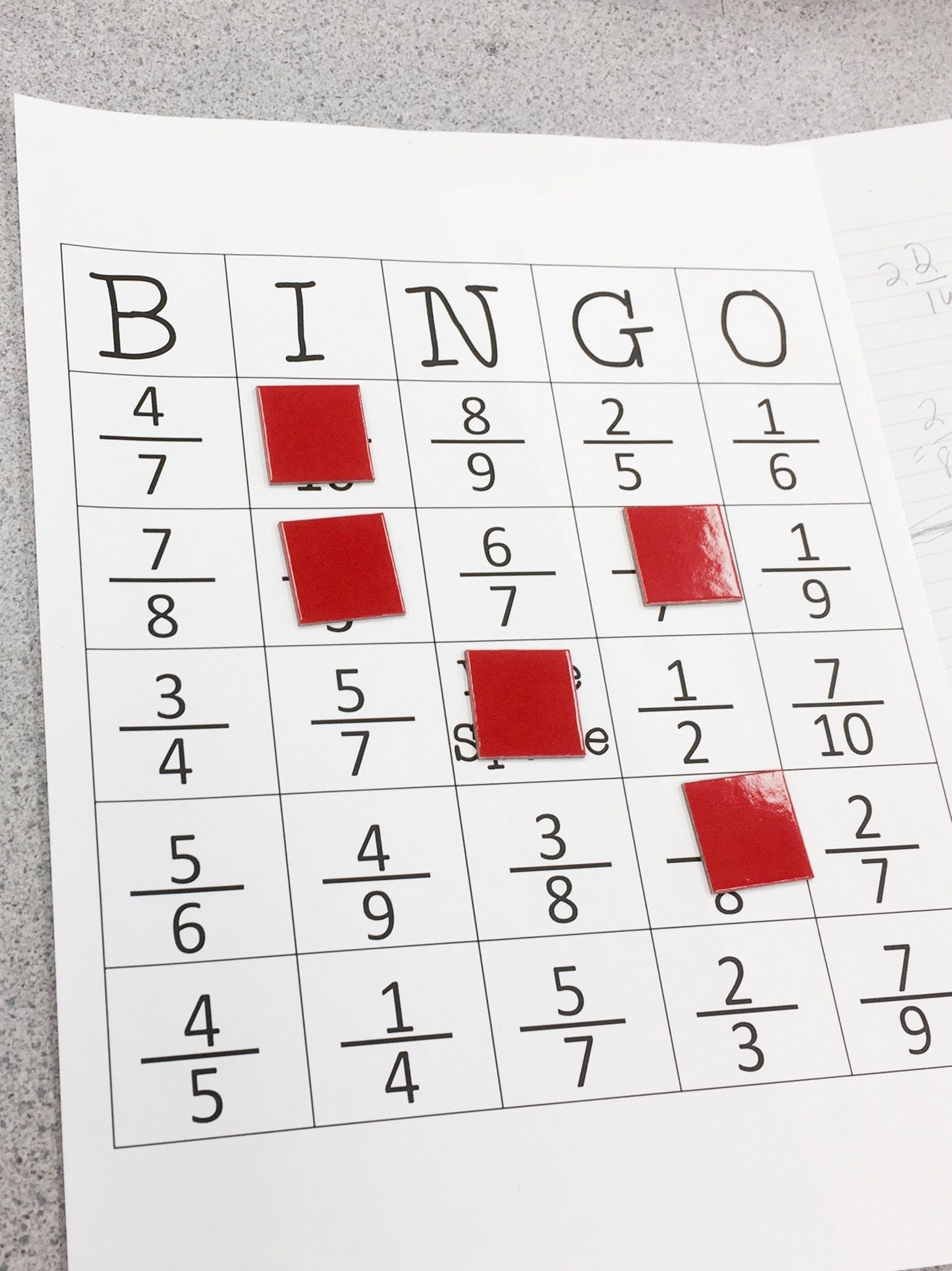 Equivalent Fraction Bingo | Fractions, Math, Fractions