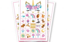 Eyelash Unicorn Bingo Game Kid's Printable Bingo Game | Etsy