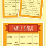 Family Bingo | Free Printable Bingo Cards, Thanksgiving
