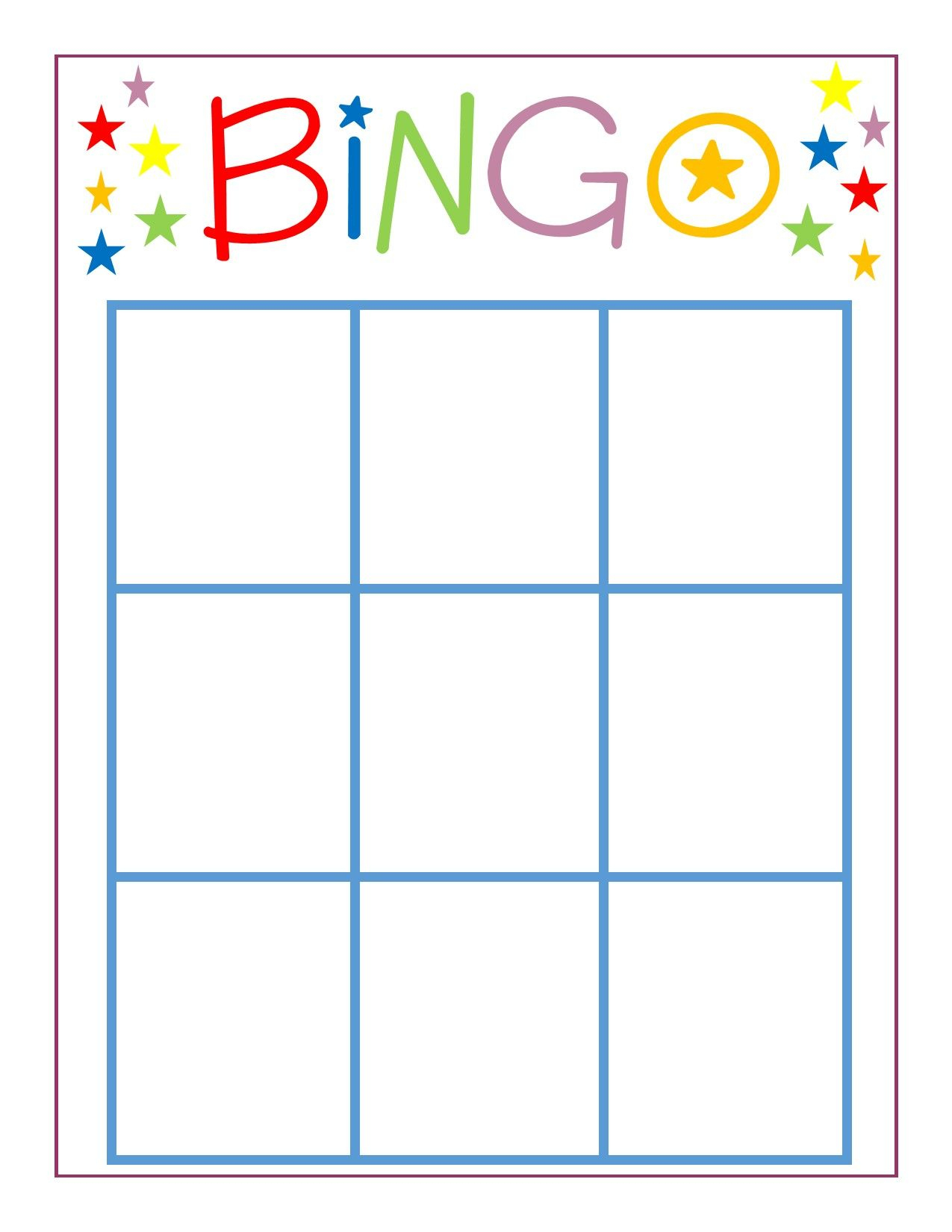 Family Game Night Bingo Bingo Card Template Bingo Printable Bingo Cards