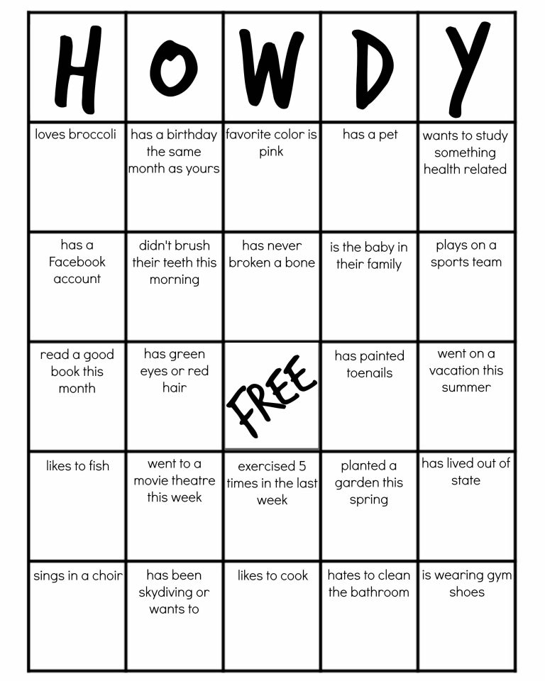 family reunion get to know you bingo family reunion games